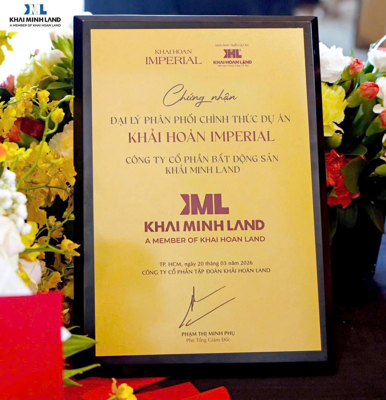 Khải Minh Land là đại lý phân phối chính thức dự án Khải Hoàn Imperial